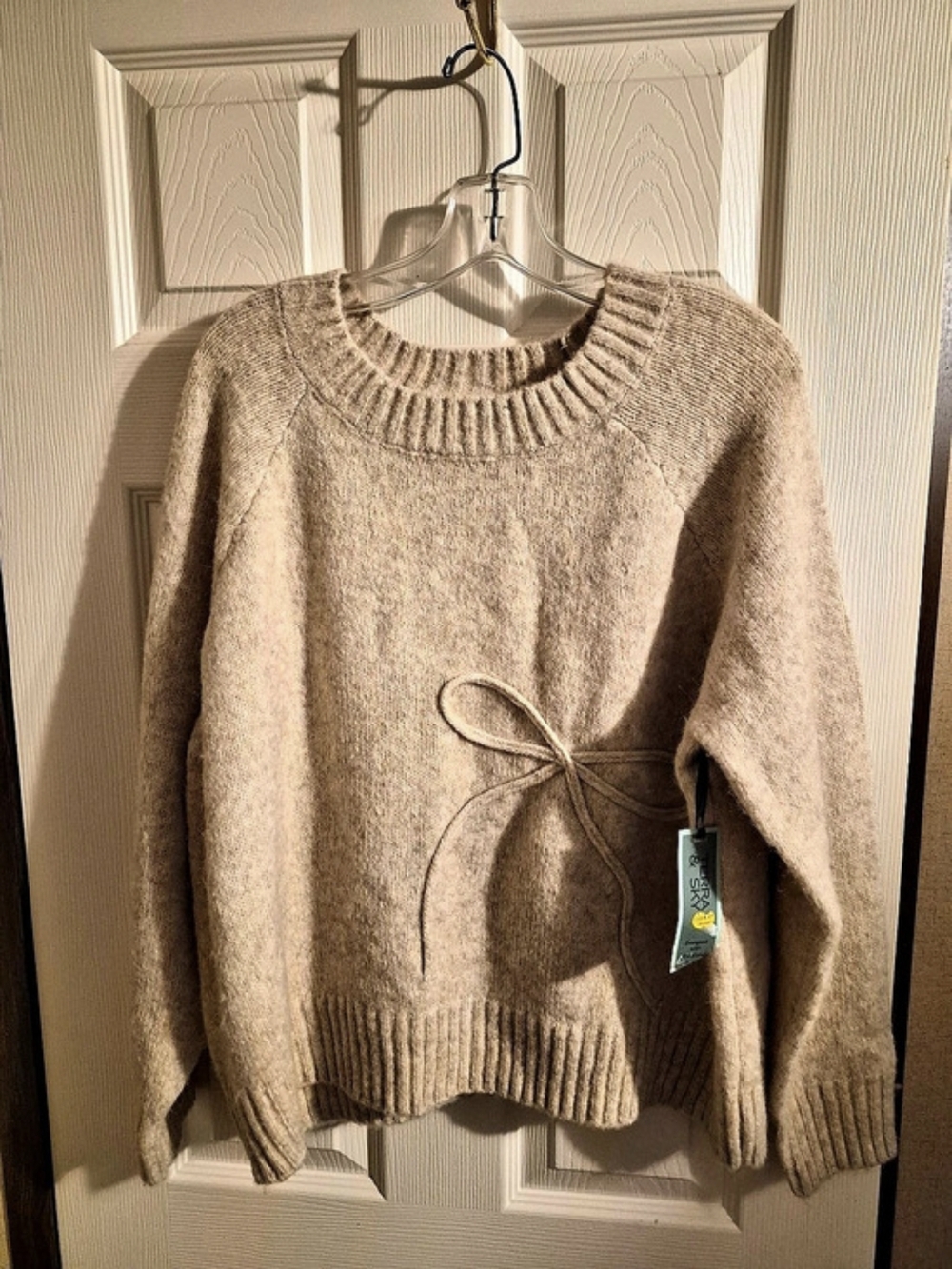 Terra & Sky Fuzzy Tie-Front Sweater Size 1X NWT